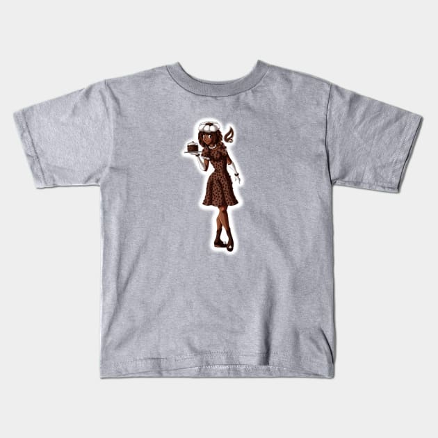 Chocolate Cake - Sweet Fairies Kids T-Shirt by Louisalulu Arts